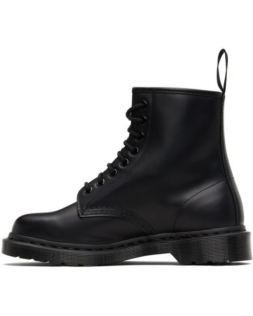 メンズ Dr. Martens ブラック 1460 Mono スムースレザー レースアップブーツ Black