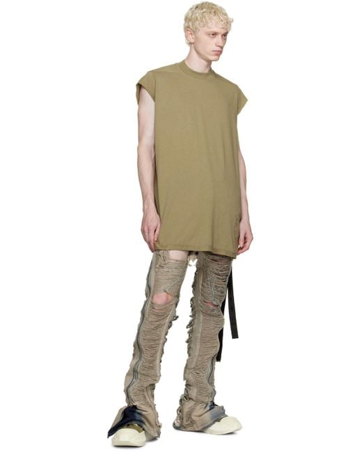 Rick Owens Green Abstract Sneakers for men