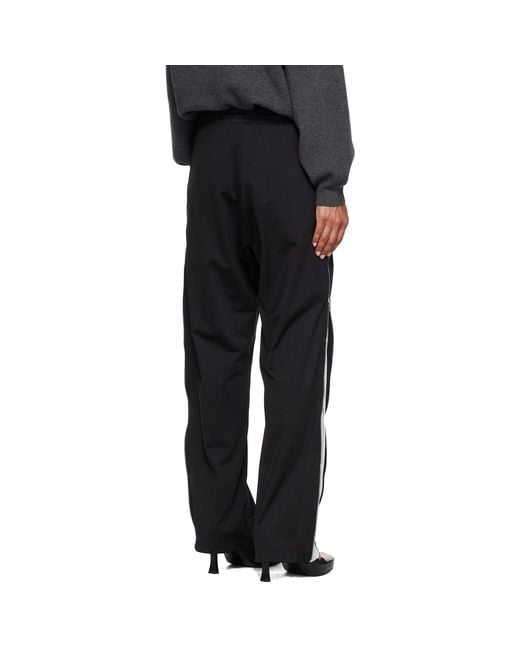 Balenciaga Black Zipped Loop Sports Icon Sporty Track Pants