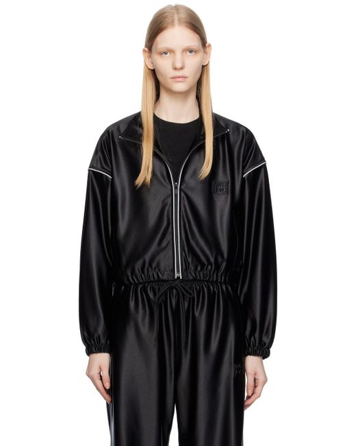 T By Alexander Wang Black Stacked Track Jacket