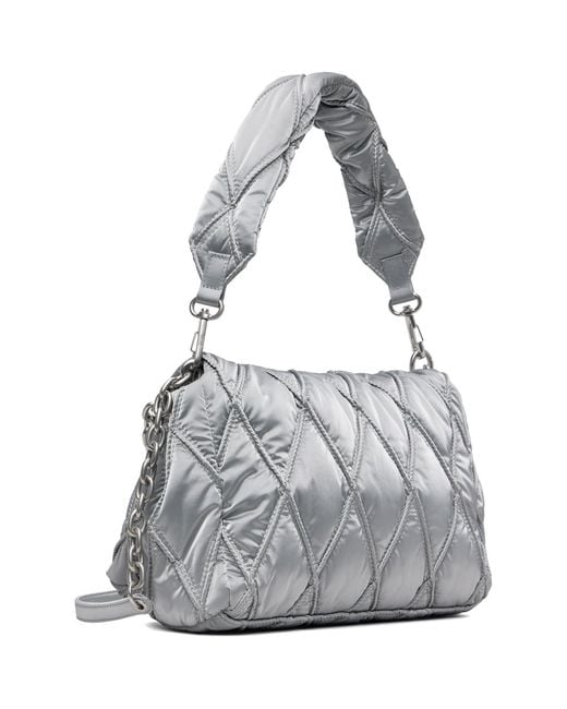 DIESEL Gray Charm-D Shoulder M Bag
