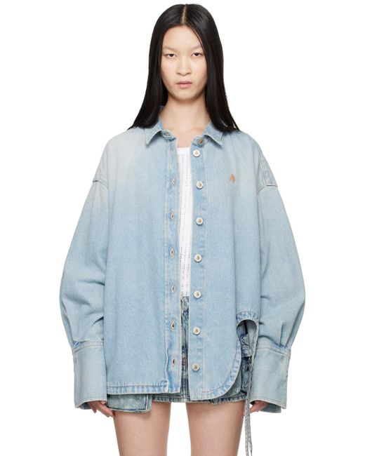 The Attico Blue Oversized Denim Shirt