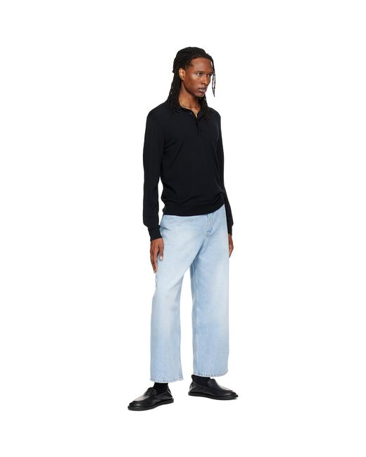 Studio Nicholson Blue Paolo Wide Leg Jeans for men
