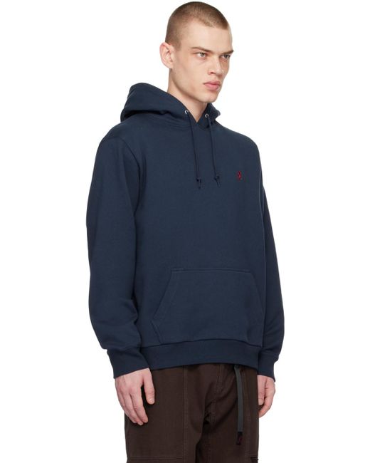 Gramicci Blue One Point Hoodie for men
