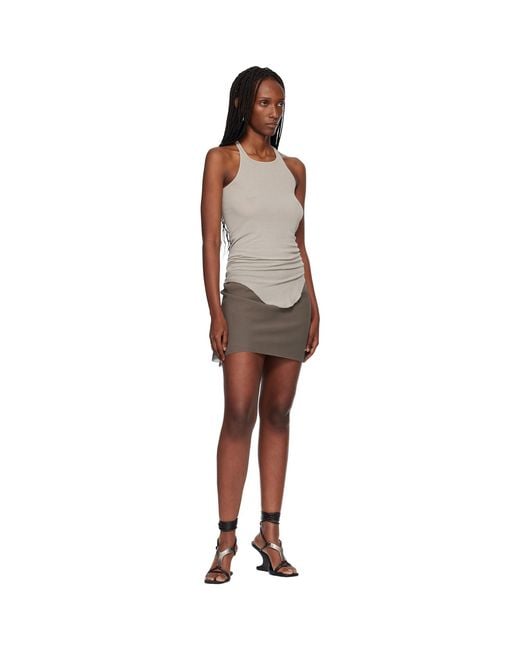 Rick Owens Multicolor Off- Temple Basic Rib Tank Top