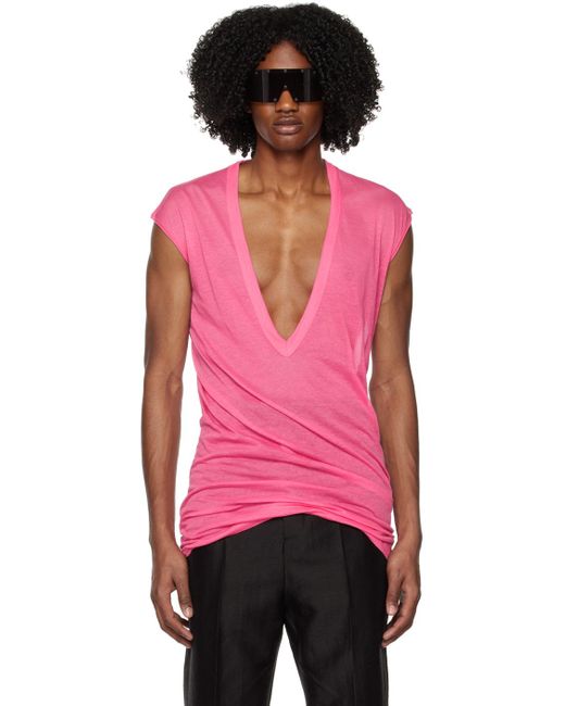 Rick Owens Pink Dylan T-shirt for men