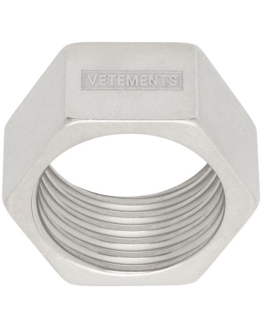 Vetements Metallic Thick Nut Ring for men