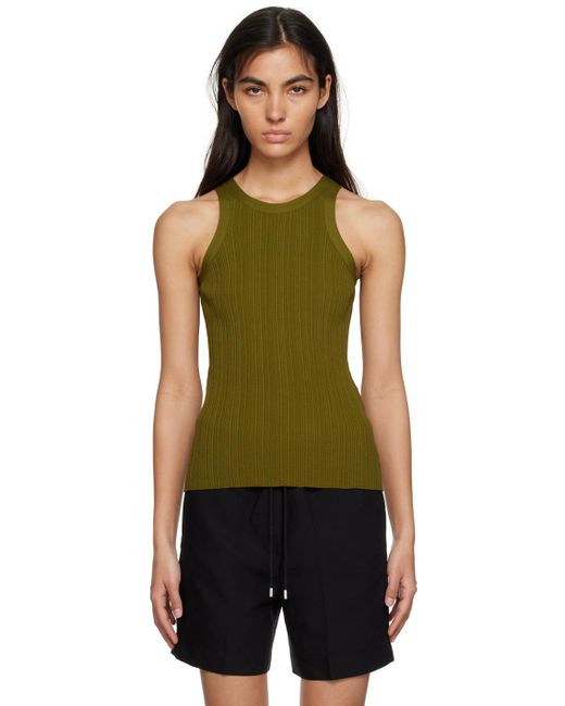 Totême  Black Toteme Green Seamless Tank Top