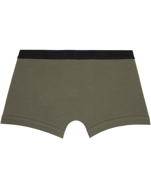 Tom Ford Green Khaki Cotton Boxer Briefs for men