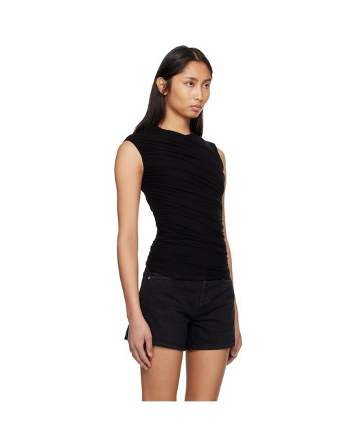 Agolde Black Ester Twist Tank Top