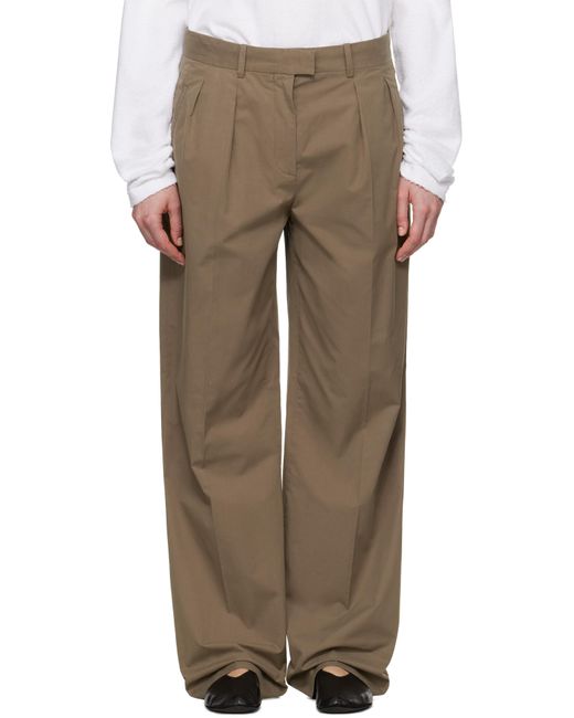 Pantalon Alfidis Taupe The Row en coloris Natural