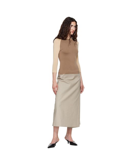 Belle Anna Brown Raglan Top