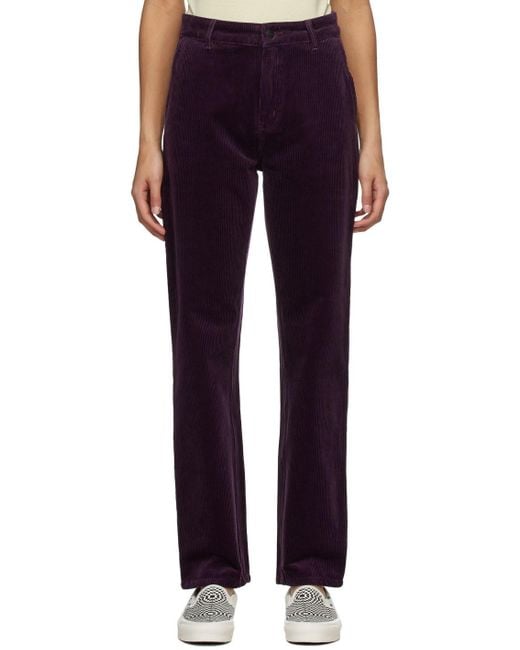 Carhartt WIP Purple Pierce Trousers