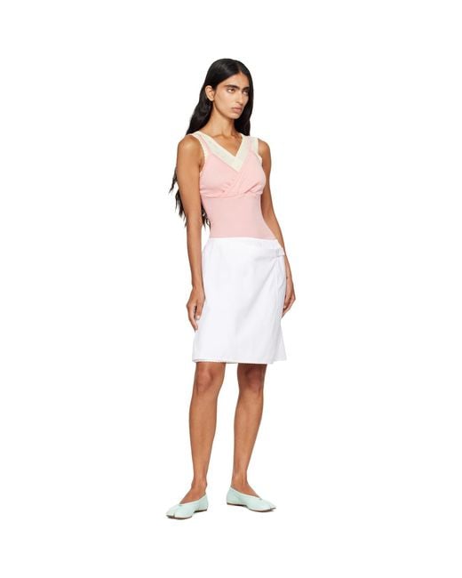 Fruity Booty White Apron Midi Skirt