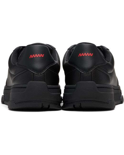 Baskets Noires En Cuir Synthétique À Ornements En Zigzags HUGO pour homme en coloris Black