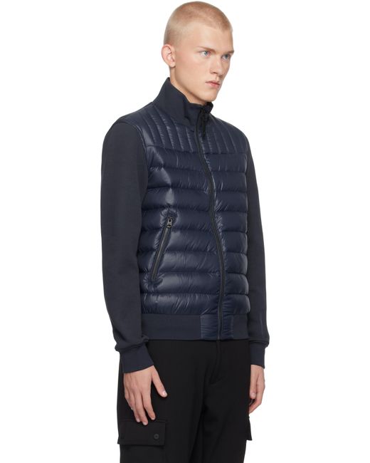 Mackage Blue Collin-R Mixed Media Down Jacket for men