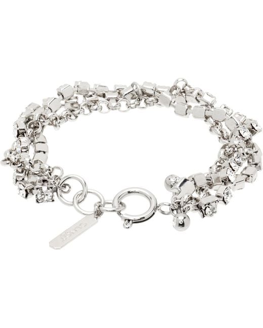 Justine Clenquet Black Liv Crystal Bracelet