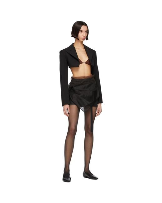 Nensi Dojaka Black Silk 3 Skirt | Lyst