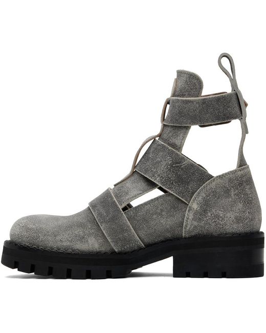 Vivienne Westwood Black Gray Rome Boots for men