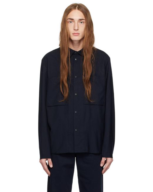 Norse Projects Black Navy Jens Shirt for men