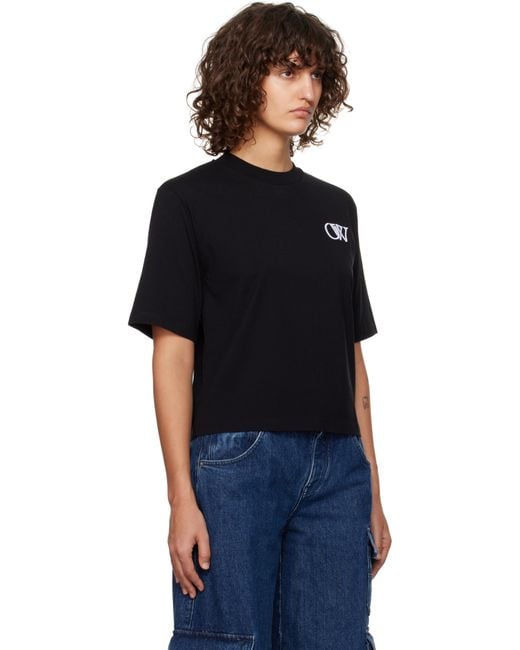 Off-White c/o Virgil Abloh Black Off- Embr 'Ow' Boxy T-Shirt