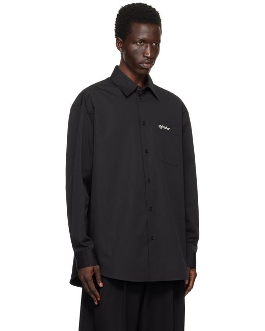 メンズ Off-White c/o Virgil Abloh ブラック Popeline オーバーサイズ シャツ Black