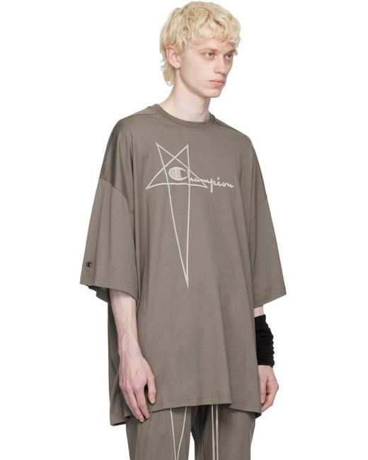 Rick Owens Multicolor Gray Champion Edition Tommy T-shirt for men
