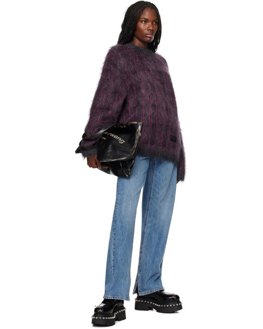 Alexander Wang & オーバーサイズ プレイド セーター Purple