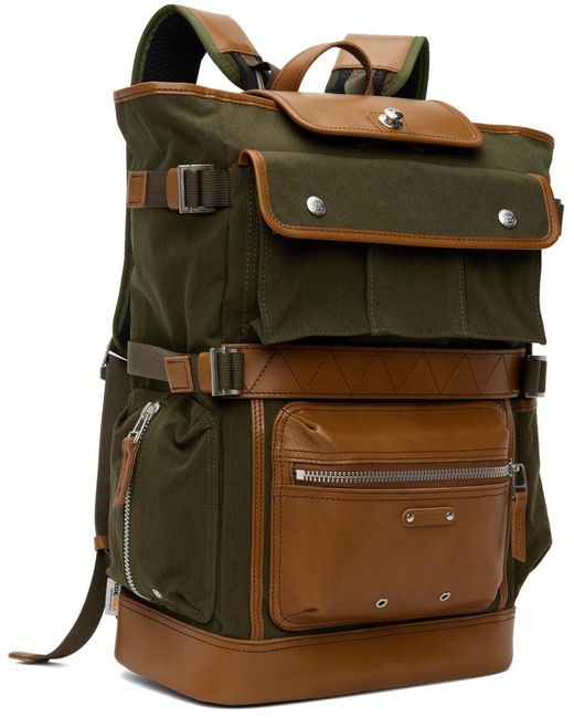 Master Piece Brown Absolute Backpack for men