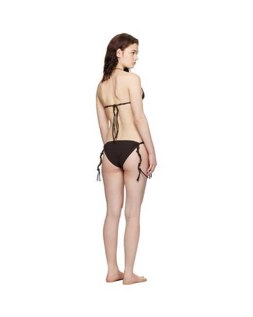 Jil Sander Black Triangle Bikini Top