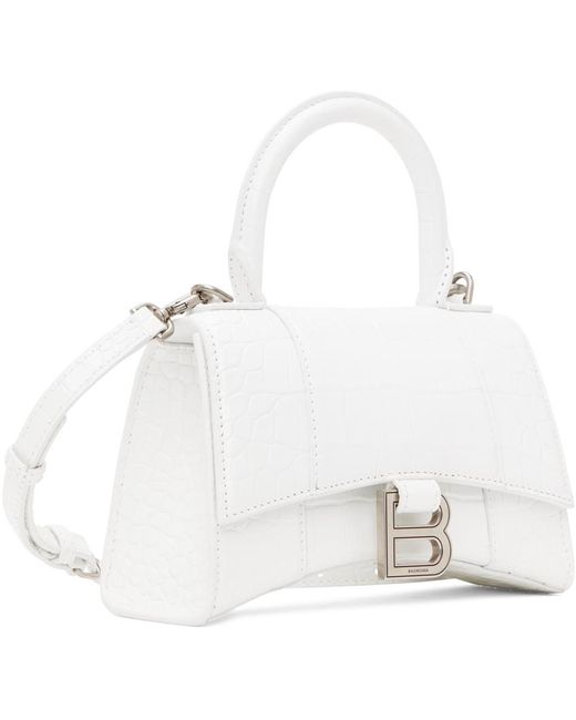 Balenciaga White Xs Hourglass Bag