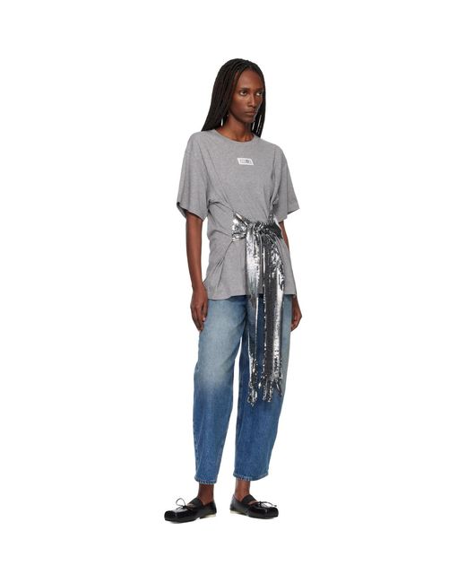 MM6 by Maison Margiela Blue Straight-Leg Jeans