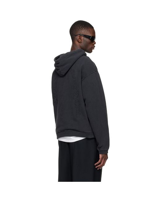 Stockholm Surfboard Club Black Logo Hoodie for men