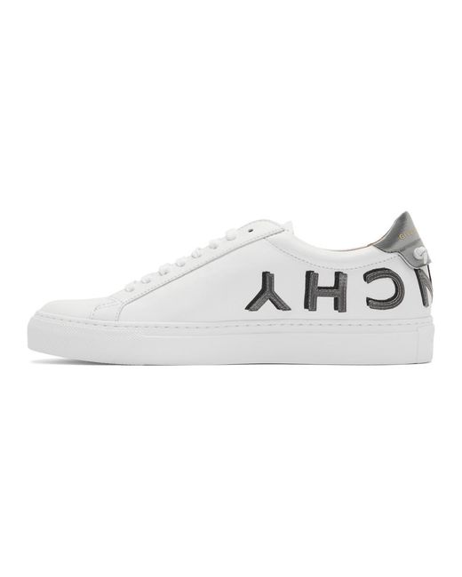 Givenchy White Reverse Logo Urban Street Sneakers For Men