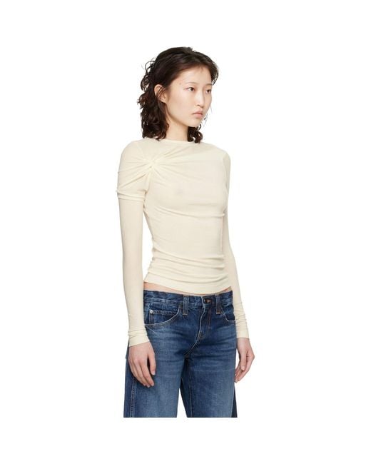 Agolde Blue Off- Lissa Long Sleeve T-Shirt