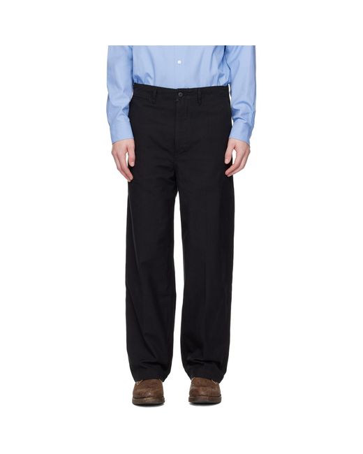 Visvim Black Ex Wide Chino Trousers for men