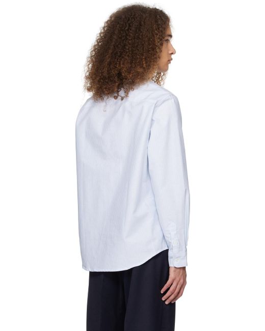 Chemise greg bleu et blanc A.P.C. pour homme en coloris White