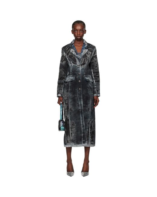 DIESEL Black De-Pia-Fse Denim Coat