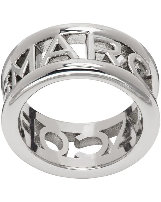 Marc Jacobs Metallic Silver 'the Monogram' Ring