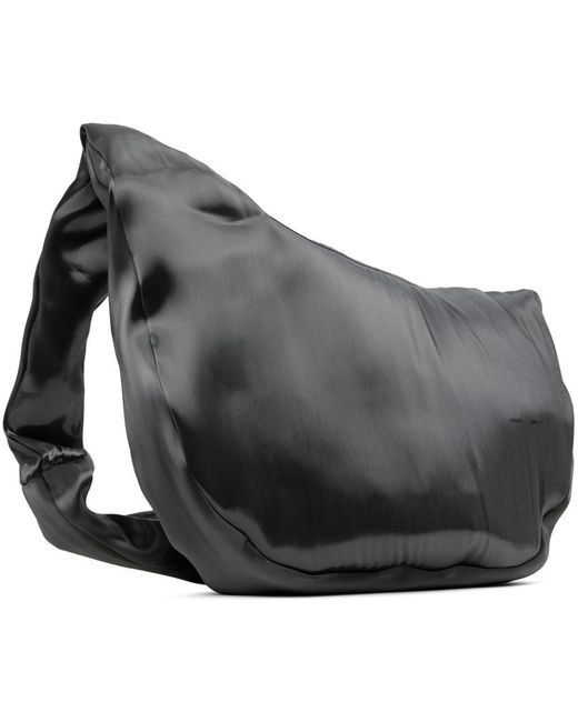 メンズ HELIOT EMIL ガンメタル Liquid Metal Attache メッセンジャー 