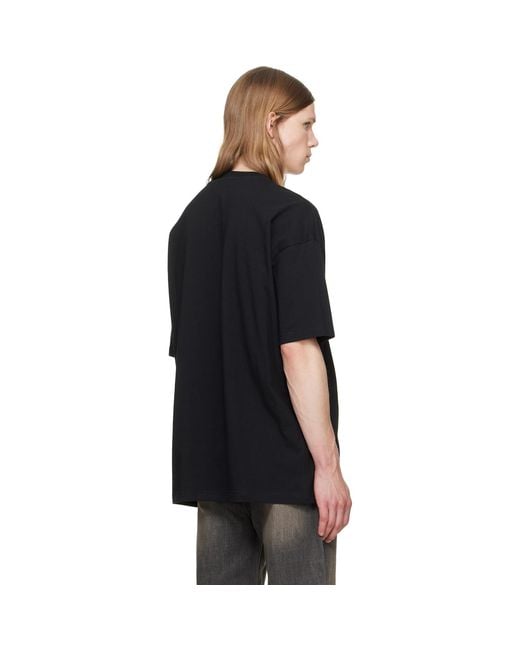 we11done Black Chain Necklace T-Shirt for men