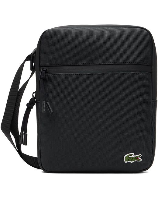 Lacoste Black Zip Crossbody Bag for Men Lyst UK