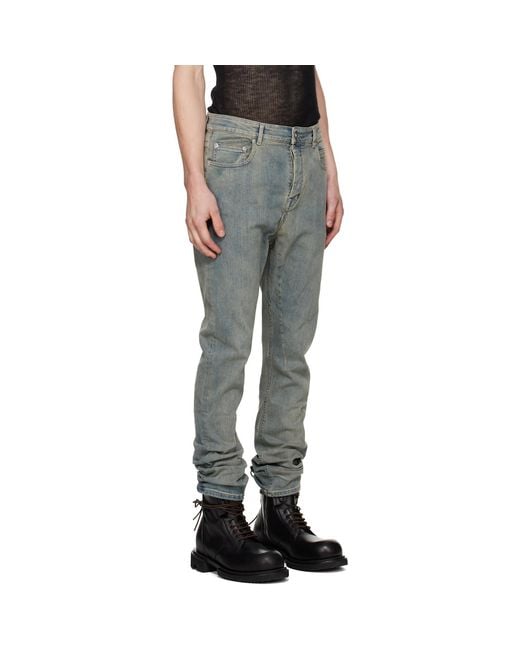 Rick Owens Gray Tower Detroit Cut Jeans for men