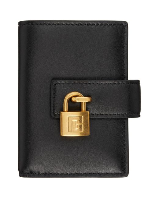 Balmain Black Pulse Leather Wallet for men