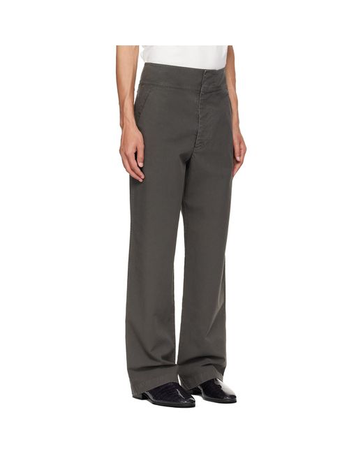 Fear Of God Gray Garment Dyed Cotton Casual Trousers for men