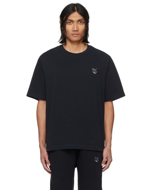 Maison Kitsuné Black Bold Fox Head T-shirt for men
