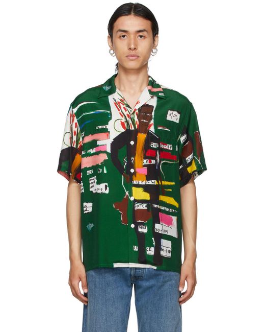 Chemise à manches courtes 'guilty parties' édition jean-michel basquiat Wacko Maria pour homme en coloris Green
