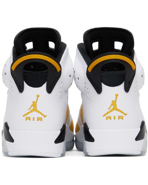 Nike Black Yellow Air Jordan 6 Retro Sneakers for men