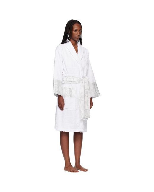 Versace White 'I Heart Baroque' Bathrobe
