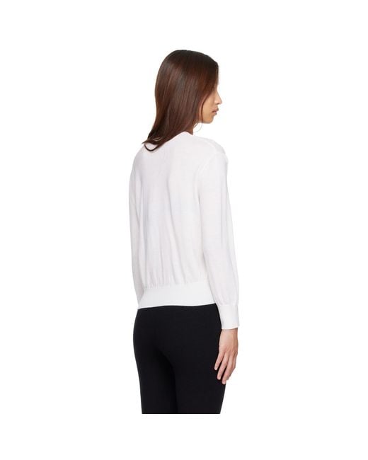 NOTHING WRITTEN White Sane V-Neck Sweater